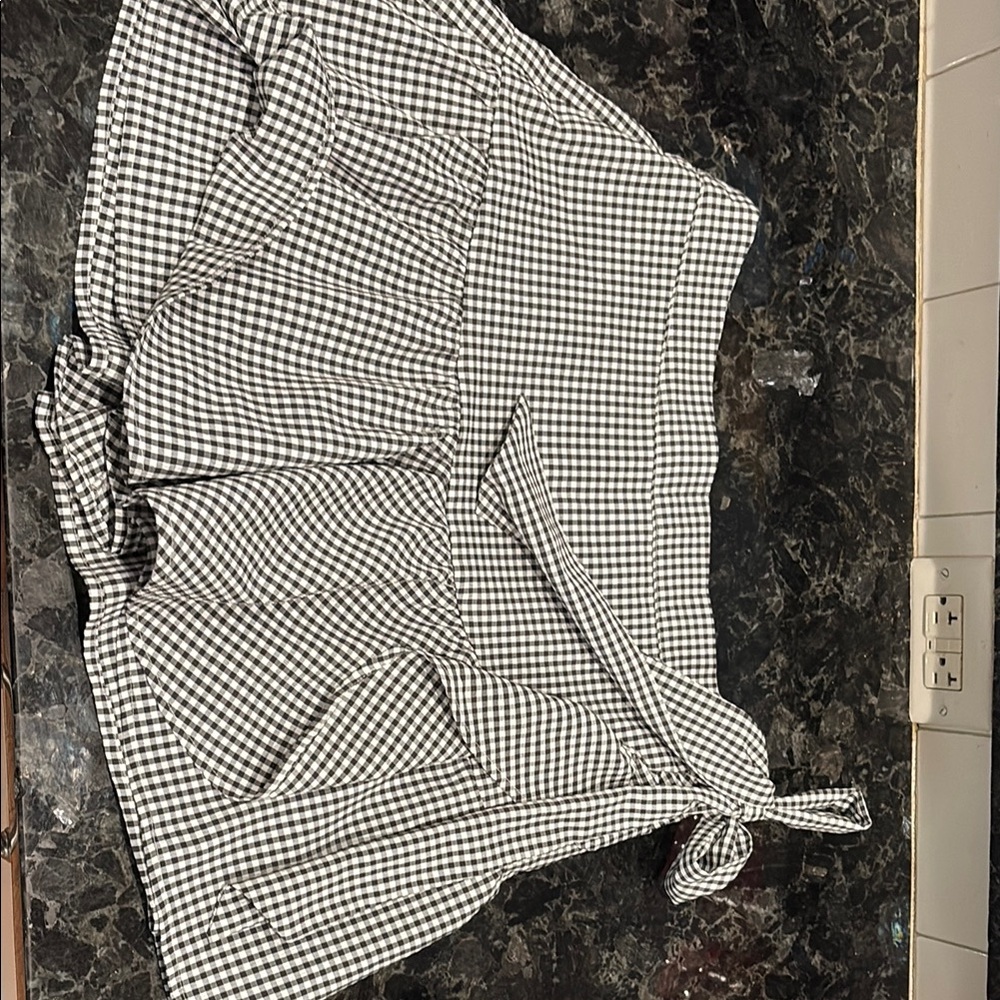 Blue Rain checkered Gingham skirt